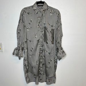 Zara Tunic Stripe Dragonfly Shirt